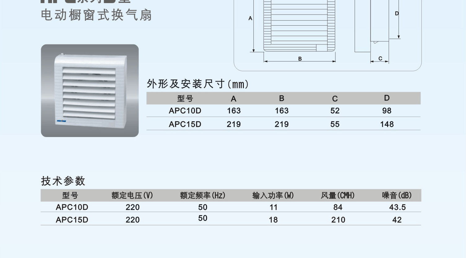 正野橱窗式换气扇